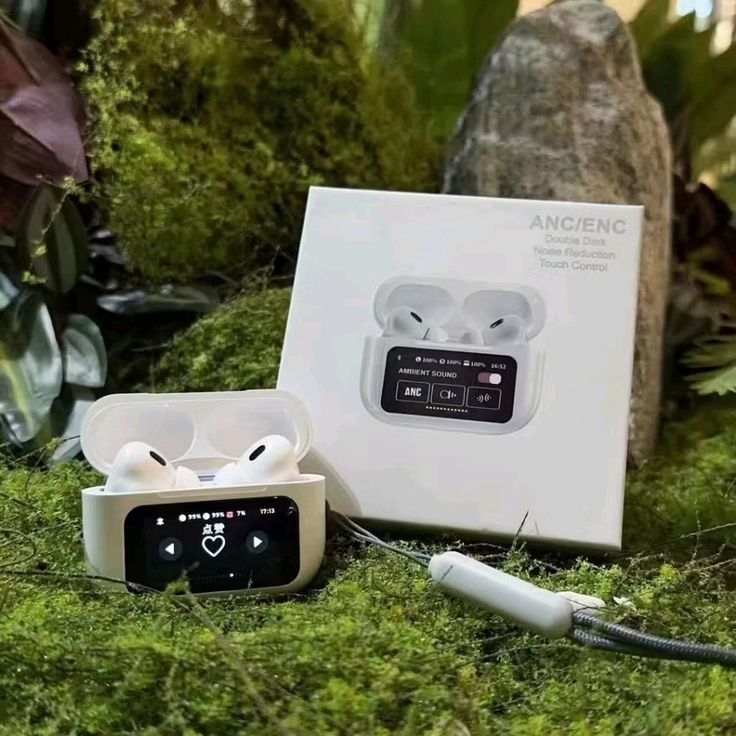 A9 Pro Touch Screen AirPods_Pro are ANC wireless earbuds featuring an LCD display, Bluetooth 5.0, pop-up functionality, and super bass.
